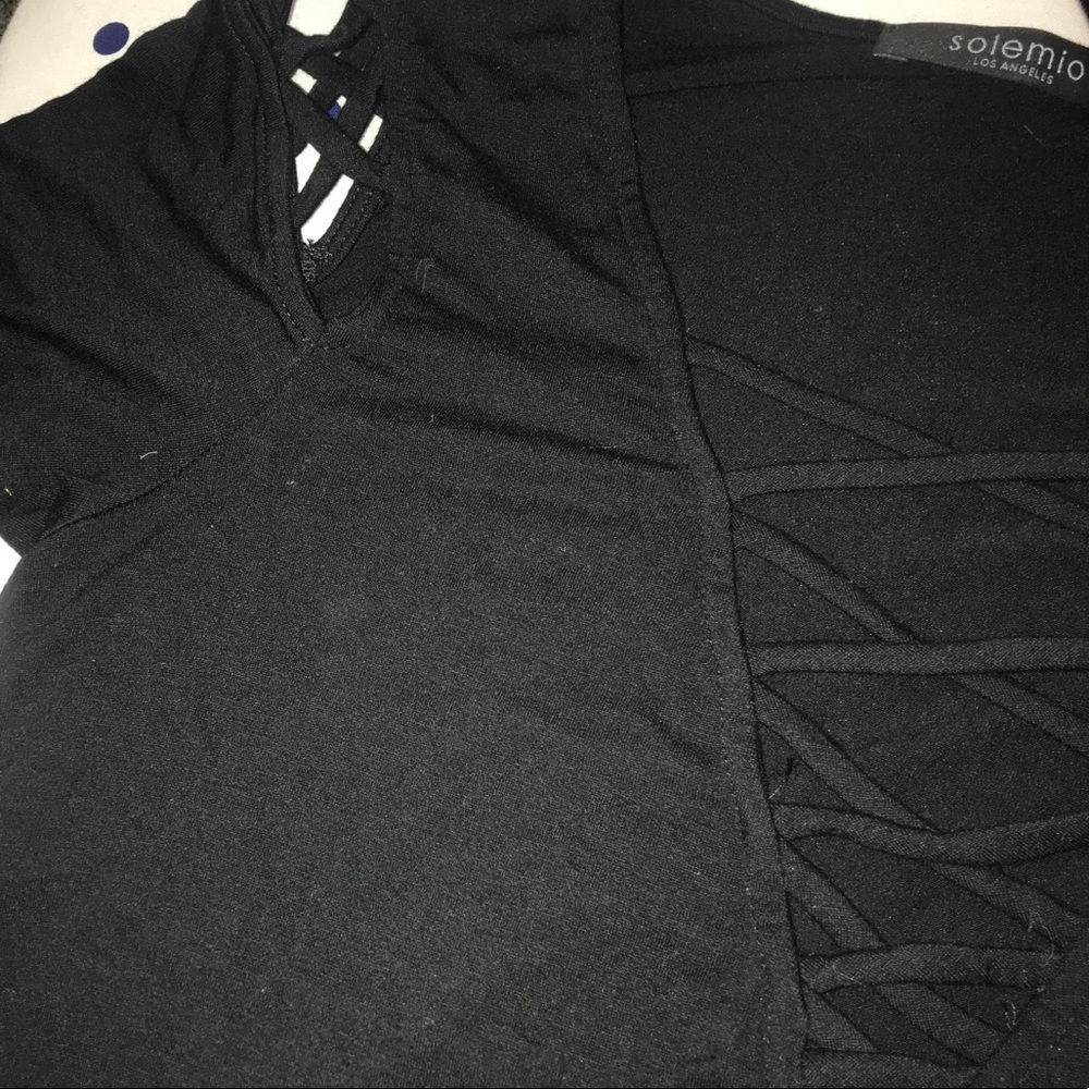 Solemio Black Dress